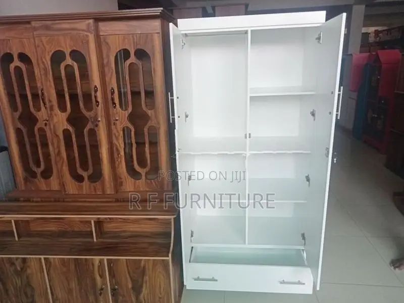 Melamine White 2 Door Cupboard