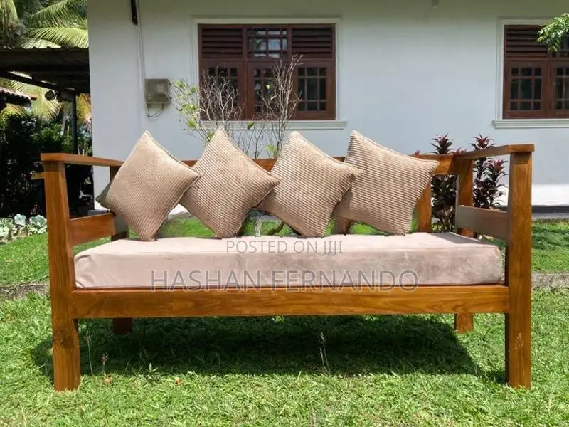 Modern Wooden Sofa Set With Cushions
