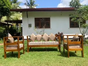 Modern Wooden Sofa Set With Cushions