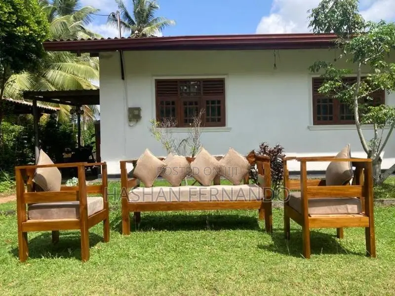 Modern Wooden Sofa Set With Cushions