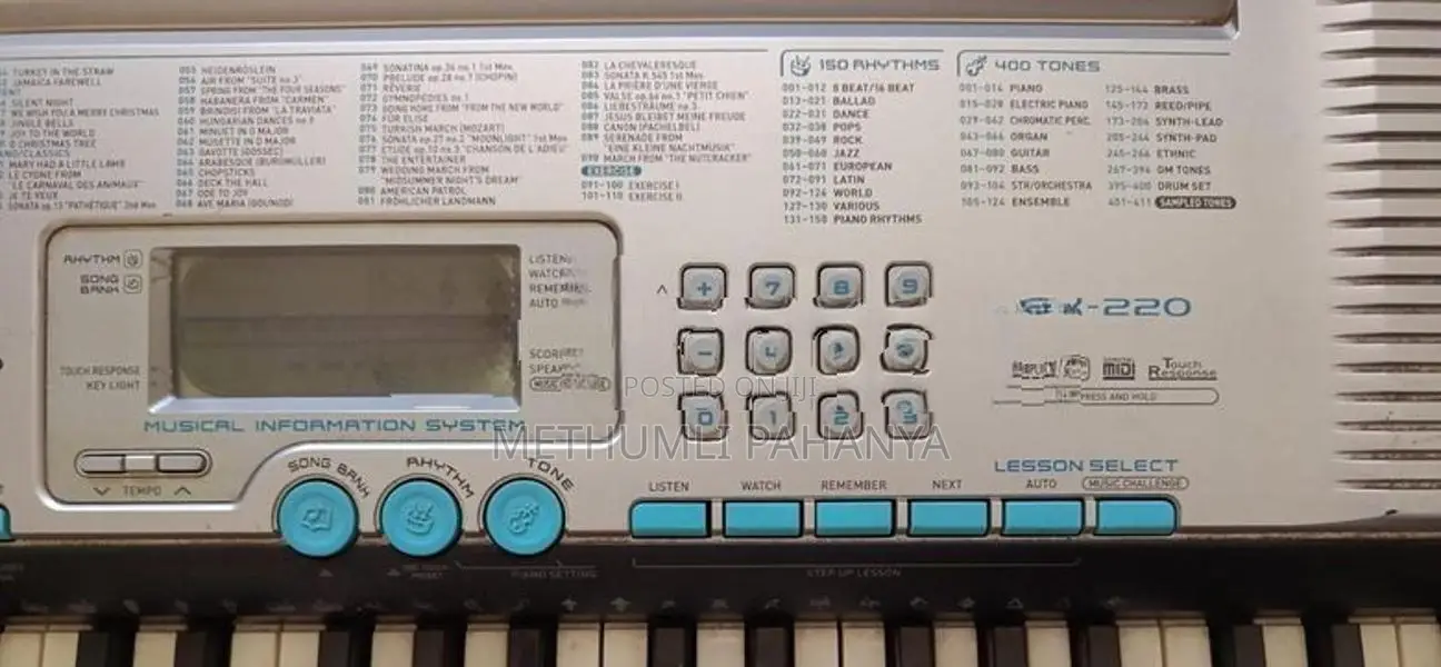 Casio Keyboard With Lighted Feature