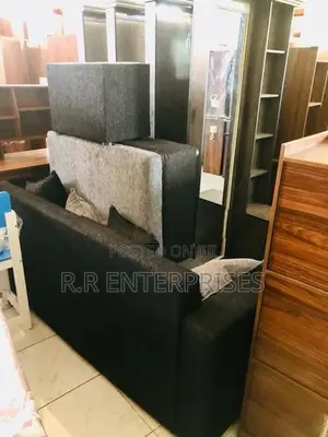 New Black Fabric Sofa Set