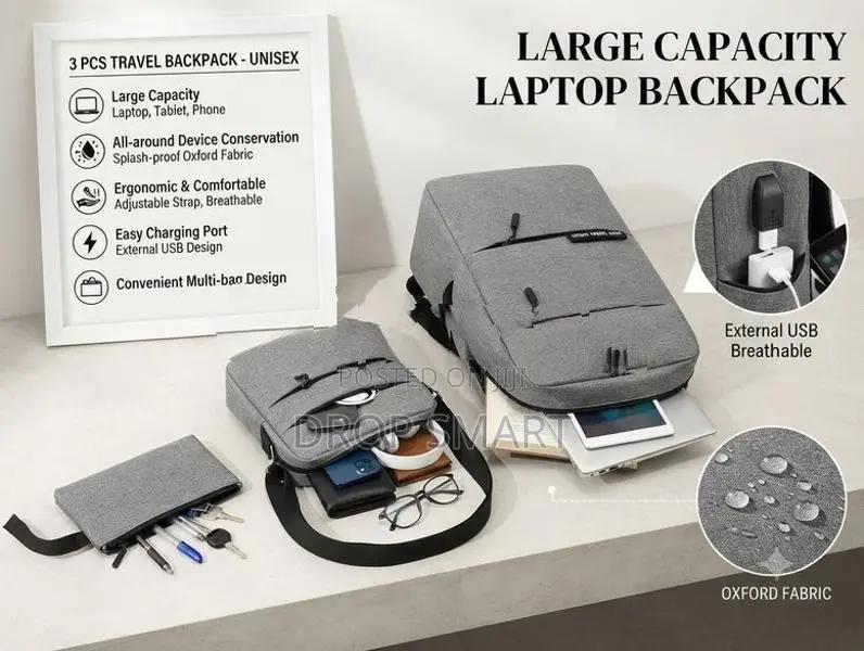 LARGE CAPACITY LAPTOP BACKPACK