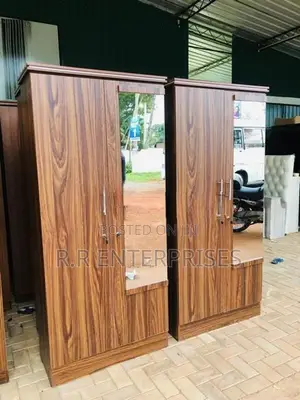 2 Door Melamine Wardrobes with Mirror