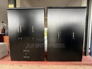 Black 3 Door Melamine Wardrobes