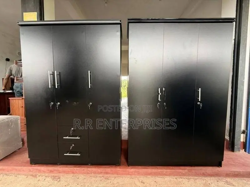 Black 3 Door Melamine Wardrobes