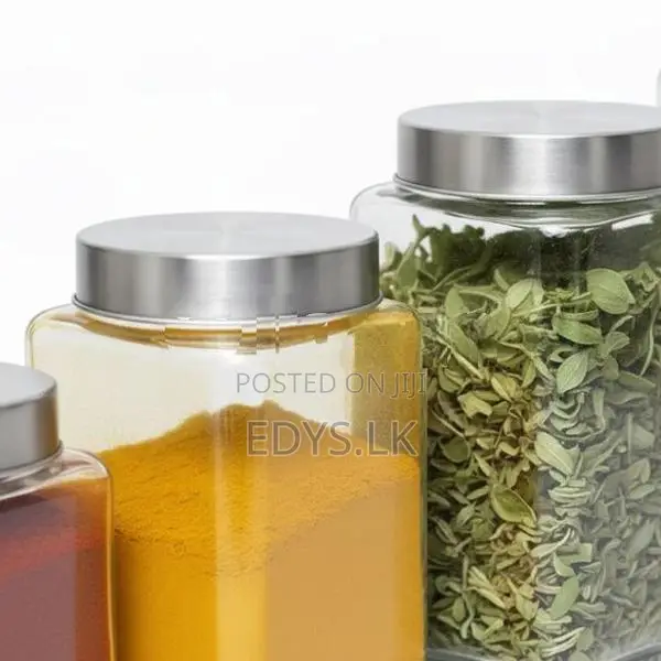 Transparent Square Glass Jar