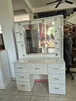 New Large White Hollywood Dressing Table