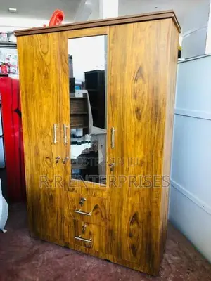 New 3 Door Melamine Wardrobes with Mirror
