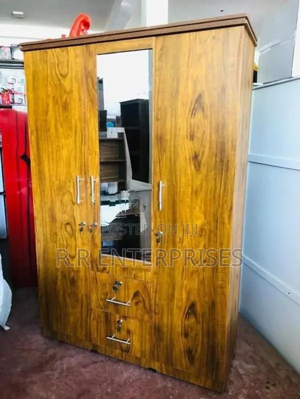 New 3 Door Melamine Wardrobes with Mirror
