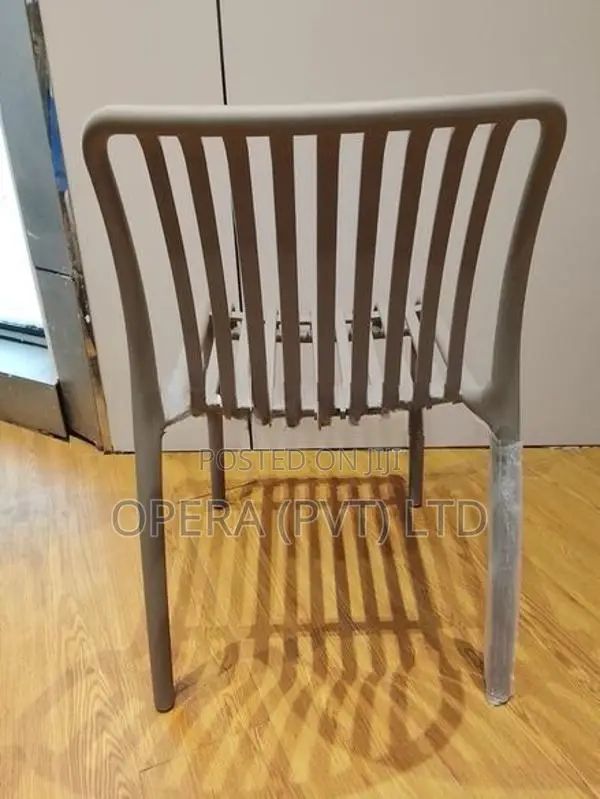 Modern Slatted Plastic Chair