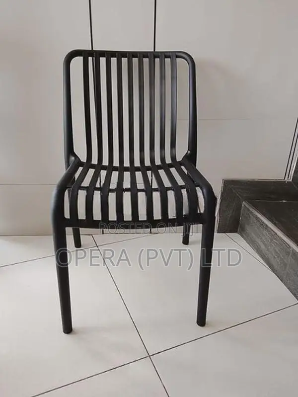 Modern Slatted Plastic Chair