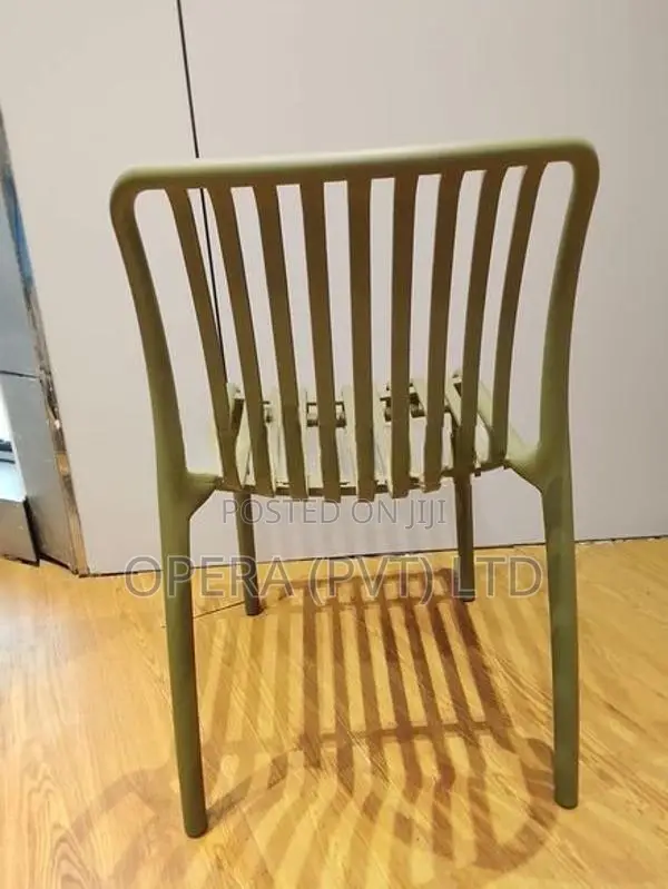 Modern Slatted Plastic Chair
