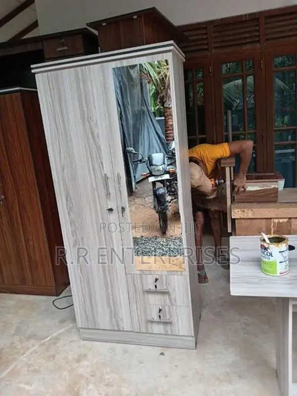 New 2 Door Melamine Wardrobes with Mirror