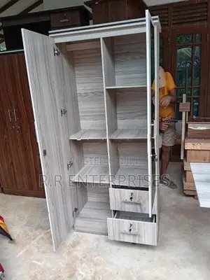 New 2 Door Melamine Wardrobes with Mirror