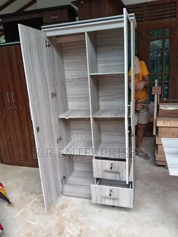 New 2 Door Melamine Wardrobes with Mirror