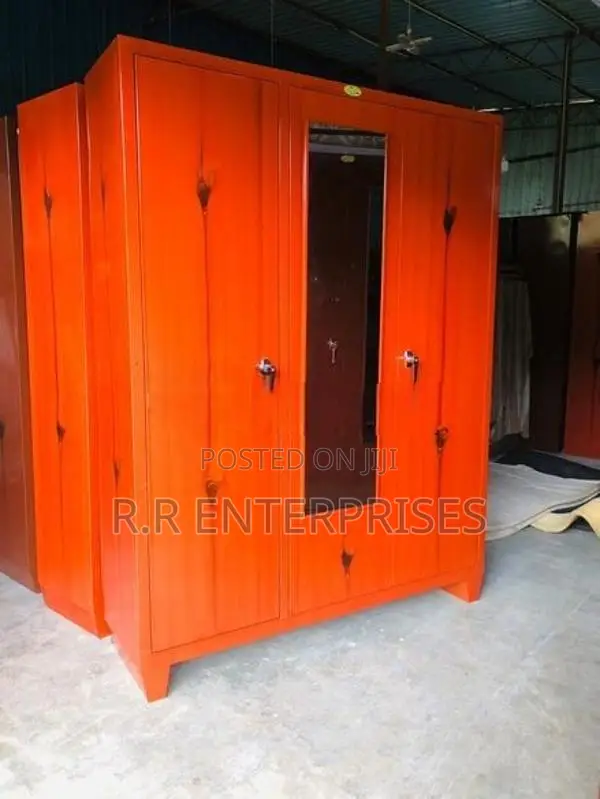New 6*5 Ft 3 Door Steel Cupboard with Mirror