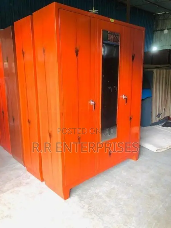 New 6*5 Ft 3 Door Steel Cupboard with Mirror