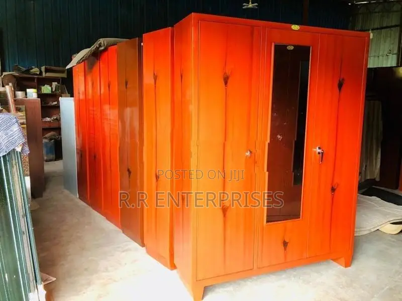 New 6*5 Ft 3 Door Steel Cupboard with Mirror