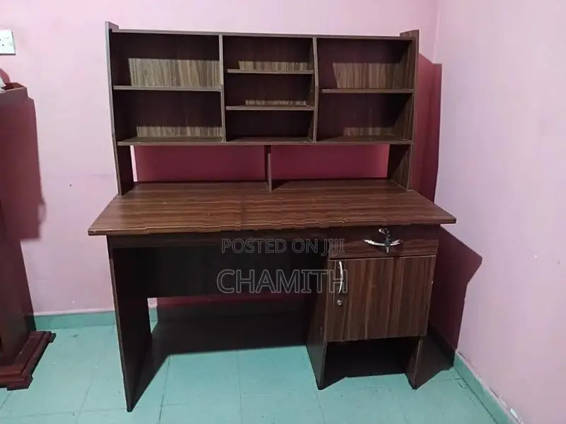 Modern Melamine Dark 4x2 Ft High-Rack Study Tables