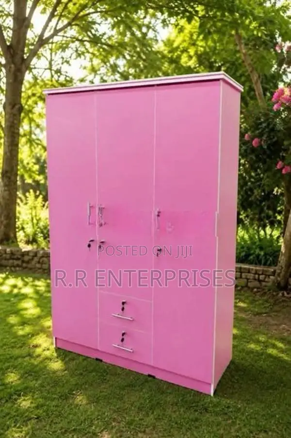 New pink 3 Door Melamine Wardrobes