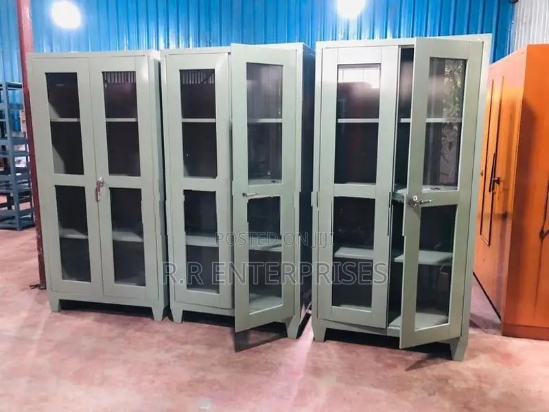 6*3 Ft Glass Door Steel Office Cupboard