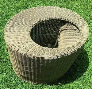 Round Rattan Coffee Table