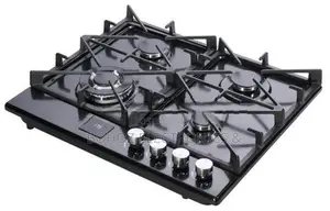 Euro Cooker Hob 4 Gas Burner Square Tempered Glass EUCTG60BK-Q 69188