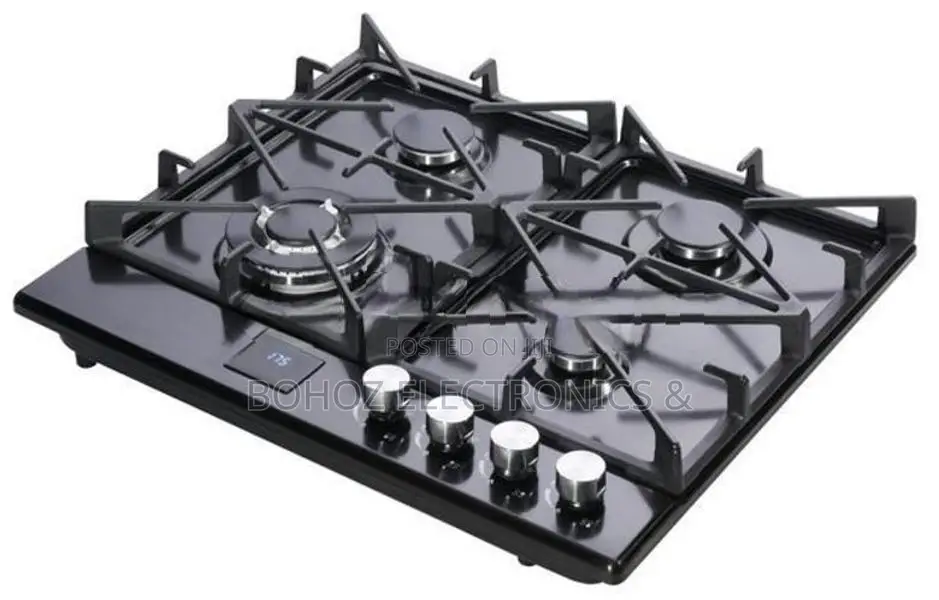 Euro Cooker Hob 4 Gas Burner Square Tempered Glass EUCTG60BK-Q 69188