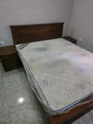Used Teak Bed Set With Mattress