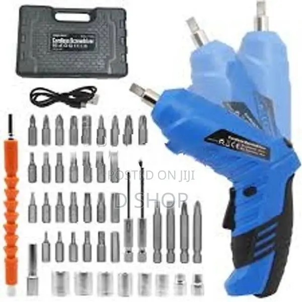 47 Pcs Tool Set Cordless Screwdriver Box