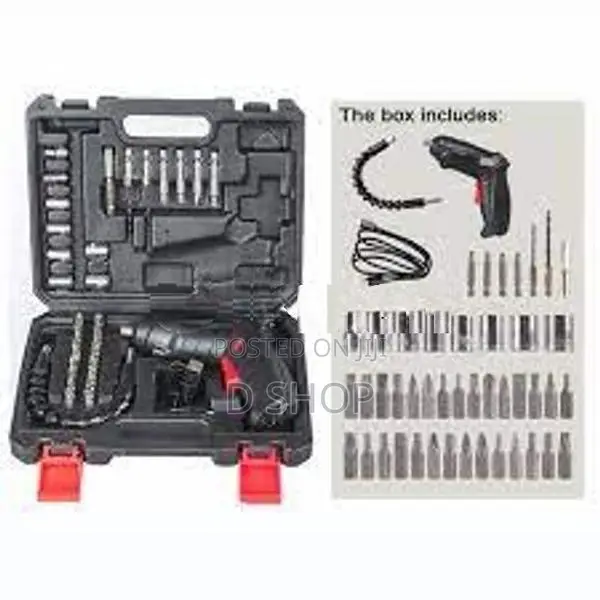 47 Pcs Tool Set Cordless Screwdriver Box
