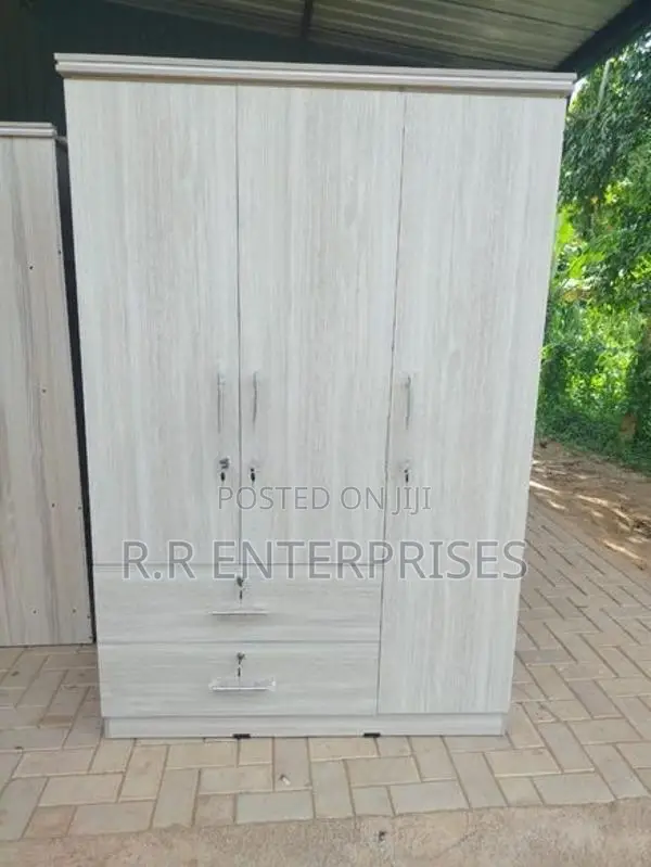 New 3 Door Ash White Melamine Wardrobes