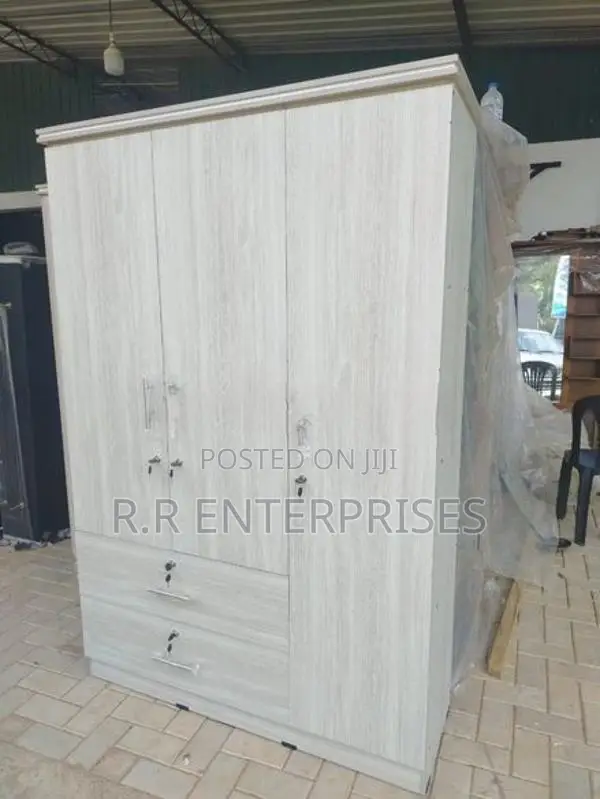 New 3 Door Ash White Melamine Wardrobes