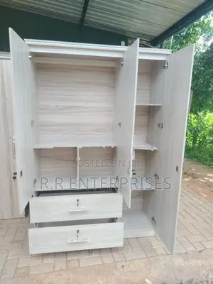 New 3 Door Ash White Melamine Wardrobes