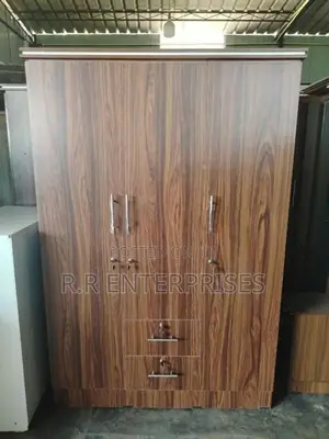 New 3 Door Brown Melamine Wardrobes