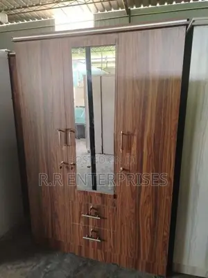 3 Door Melamine Wardrobes with Mirror