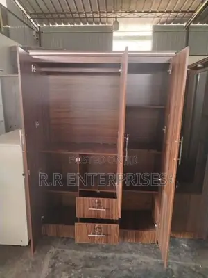 3 Door Melamine Wardrobes with Mirror