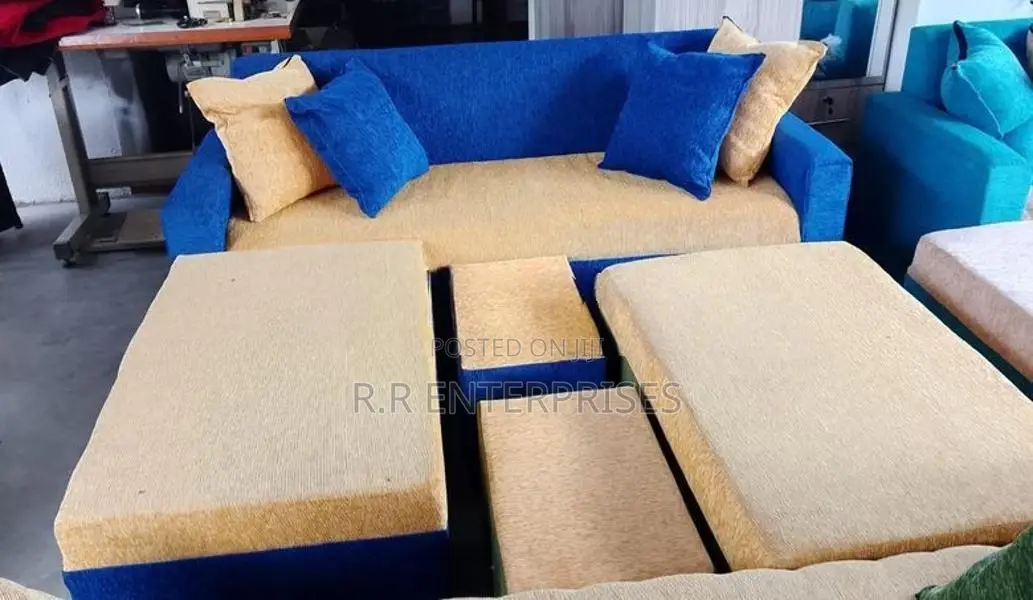Colour Sofa Set with Stool Pillow