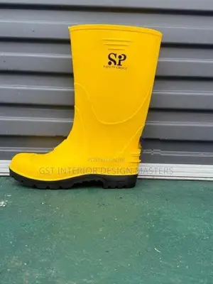 safety Gumboots with Steel Toe Yellow Colour