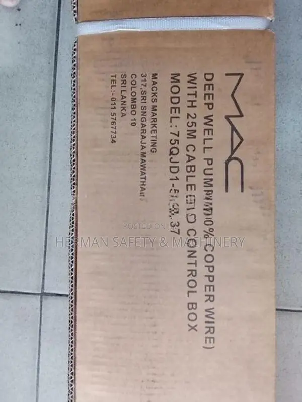 MAC Deep Well Pump (Model: 75QJD1-50-0.37) Herman PT 1146