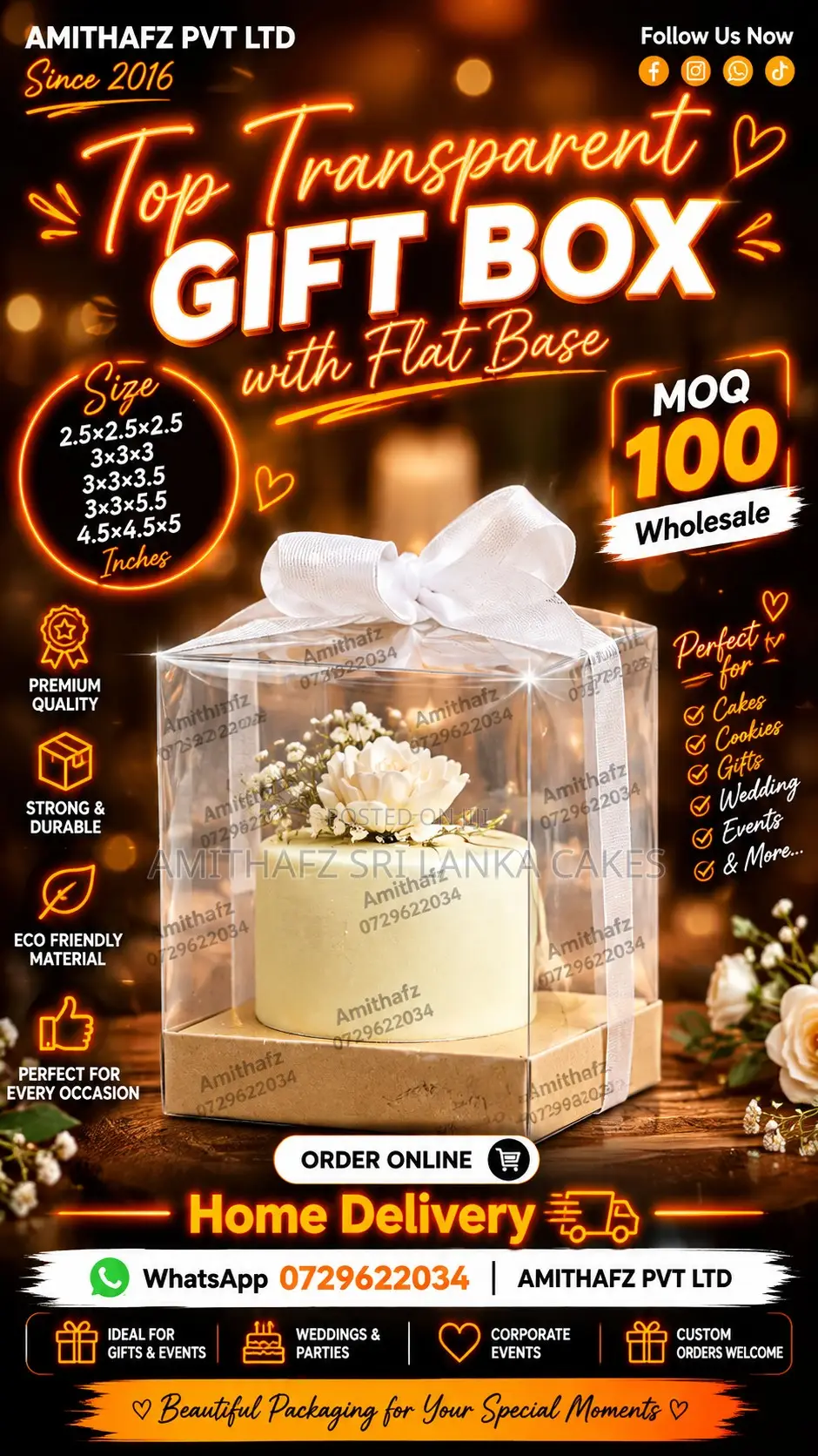 Order PVC Transparent Gift Boxes Online – Sri Lanka Buy Sale Price Col