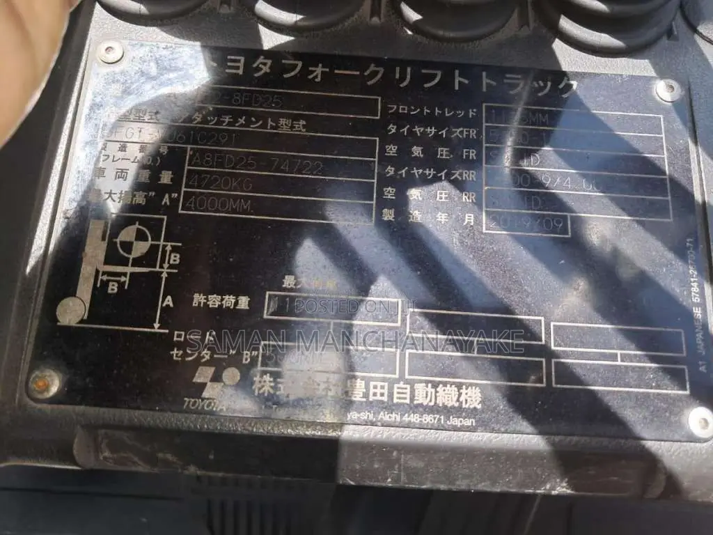 Toyota 8FD 25 2019 Heavy-Duty Unregistered (Recondition)