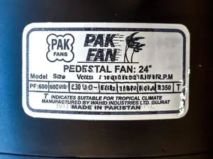 Heavy Duty Industrial Stand Fan Floor Standing 24 Inch Blades Pak-Fan