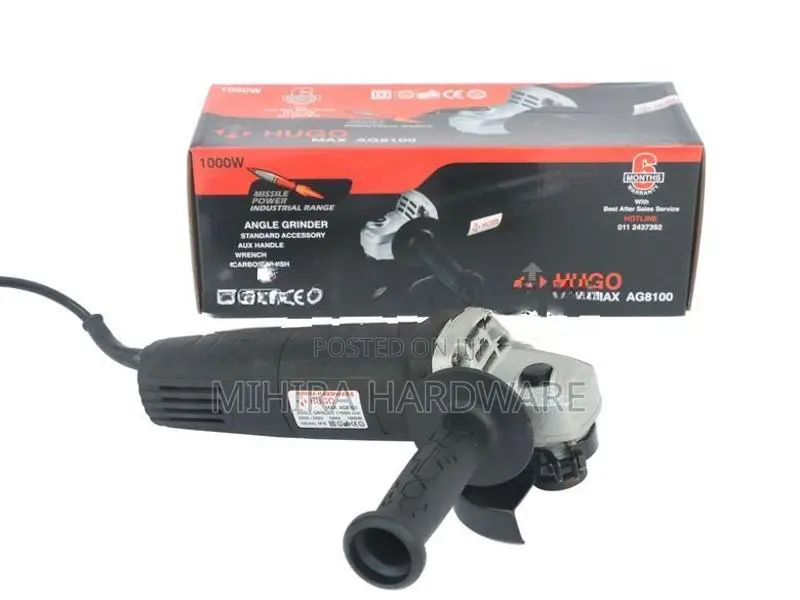Hugo Max AG-8100 1000W Angle Grinder Machine 100MM 4 Inch