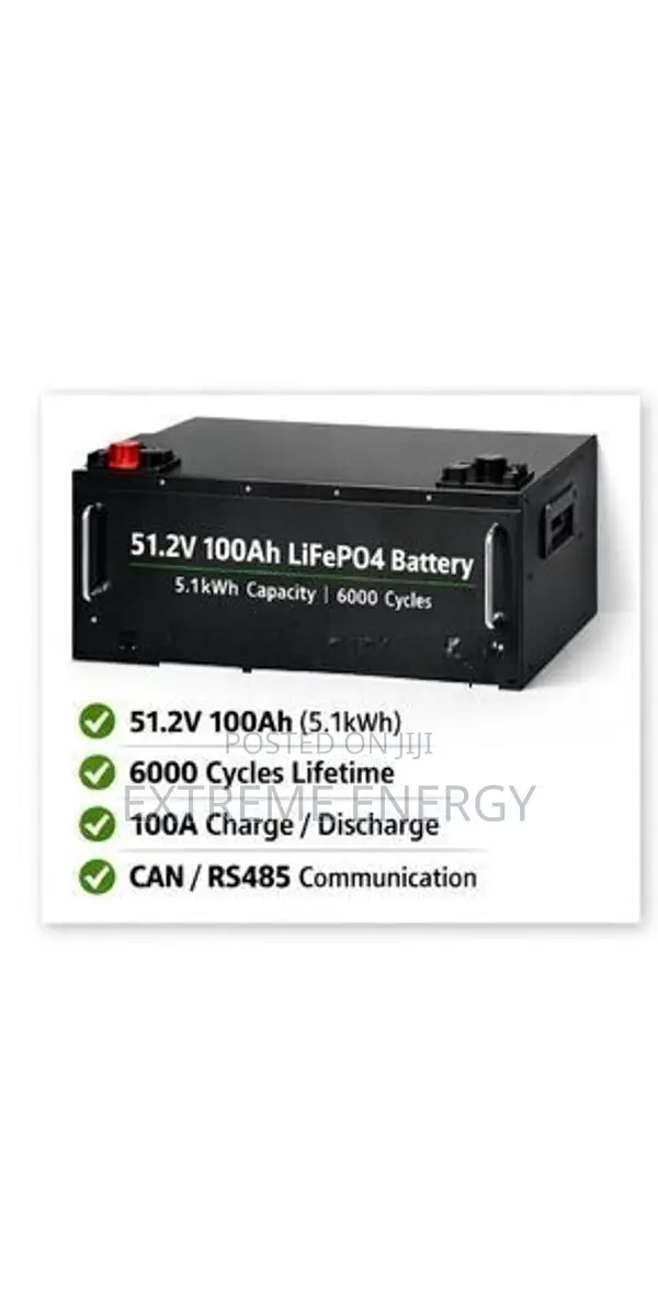 Lithium Battery (5.1kWh) Solar Hybrid / Off-Grid – 6000 Cycles