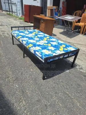 Steel Single Bed with Mattress