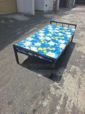 Steel Single Bed with Mattress