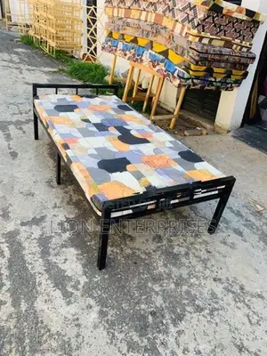 Steel Single Bed with Mattress