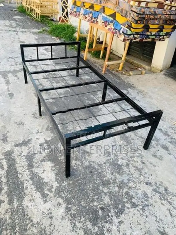 Steel Single Bed with Mattress